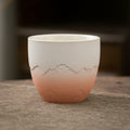 TEANAGOO Japanese Tea Cup 5.6oz Gradient Pink White 4 Pcs Box by Deal US