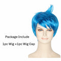 Yan Dream Women Short Straight Blue Pixie Cut Anime Cosplay Wig by Deal US