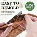 KASHME Chocolate Bar Mold Silicone Deep Large 1 Inch Brown 1 Pc by Deal US