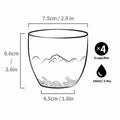 TEANAGOO Japanese Tea Cup 5.6oz Gradient Pink White 4 Pcs Box by Deal US