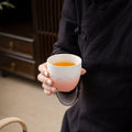 TEANAGOO Japanese Tea Cup 5.6oz Gradient Pink White 4 Pcs Box by Deal US