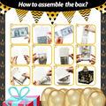 Toerifer 9th Birthday Money Box Set Black Gold PVC One Size by Deal US
