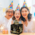 Toerifer 9th Birthday Money Box Set Black Gold PVC One Size by Deal US