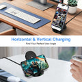 Sicodo Wireless Charger Stand 15W for Samsung S25 Ultra S24+ S23FE S22 S21 Black by Deal US