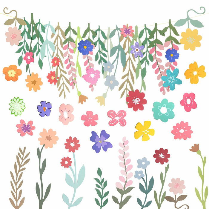 Epakh 8.2ft Colorful Wildflower Daisy Paper Garland Banner Spring Summer by Deal US