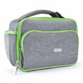 Amersun Insulated Lunch Box with 2 Pockets Padded Liner Dark Gray 4 Compartments by Deal US