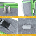 Amersun Insulated Lunch Box with 2 Pockets Padded Liner Dark Gray 4 Compartments by Deal US