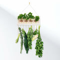 heiwinner Herb Drying Rack Hanging Rustic Wood 4-Compartment 15.7x5.9x0.59 by Deal US