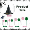Geelin 41 Pcs Halloween Witch Cake Topper Pink Green Silver Black Balloons by Deal US