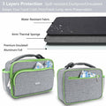 Amersun Insulated Lunch Box with 2 Pockets Padded Liner Dark Gray 4 Compartments by Deal US