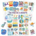 BIGZORO 50PCS Waterproof Swimming Stickers Decals Vinyl for Laptop Water Bottles by Deal US