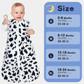 GUNTAIL Baby Sleep Sack 2-Way Zipper Rayon Cotton Cow Print Size X-Large by Deal US