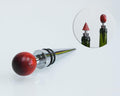 Lutong Wine Stopper Set 3pcs with Stand Wood Silver & Brown Entertainment by Deal US
