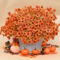 NAWEIDA Artificial Fall Flowers 12 Bundles Daisy Eucalyptus UV Resistant by Deal US
