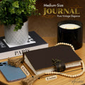 Anecdotal Vintage Genuine Leather Journal 6x8 Brown 200 Pages Unlined by Deal US