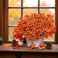 NAWEIDA Artificial Fall Flowers 12 Bundles Daisy Eucalyptus UV Resistant by Deal US