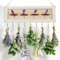 heiwinner Herb Drying Rack Hanging Rustic Wood 4-Compartment 15.7x5.9x0.59 by Deal US