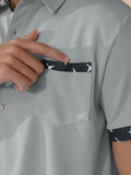 TRFIC Men's Casual Short Sleeve Button Down Shirt Grey Size 3X-Large by Deal US