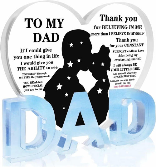 Fathers Day Gifts for Dad Plaque from Daughter - Ideal Birthday Christmas by Deal US