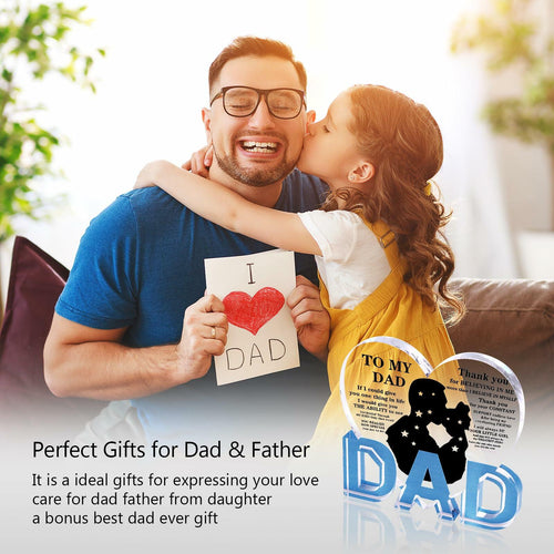 Fathers Day Gifts for Dad Plaque from Daughter - Ideal Birthday Christmas by Deal US