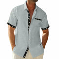 TRFIC Men's Casual Short Sleeve Button Down Shirt Grey Size 3X-Large by Deal US