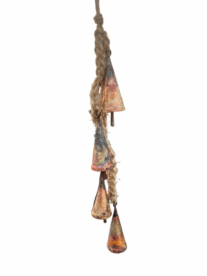 AYLIN OVERSEAS Wind Chime Christmas Bells 17in 4 Stainless Steel Rustic by Deal US