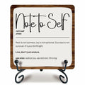 Ketsord 5x5 Black Gossip Wood Plaque Note To Self Inspirational Quote by Deal US