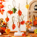 HunnmingRe 24 Pcs Thanksgiving Fall Felt Ornaments Maple Leaf Orange Decor by Deal US
