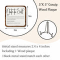 Ketsord 5x5 Black Gossip Wood Plaque Note To Self Inspirational Quote by Deal US