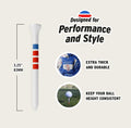 Wild Golf Wood Bamboo Golf Tees 3-1/4" Extra-Thick Red White Blue 50 Pack by Deal US