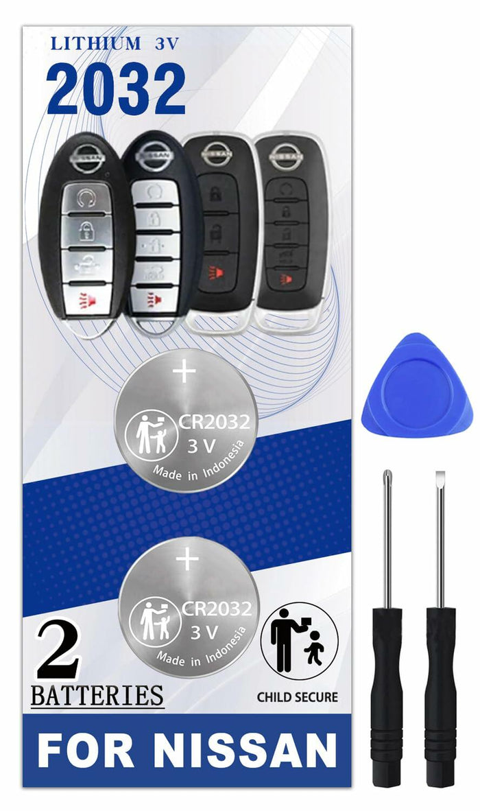 Pinochi Key Fob Battery Replacement for Nissan Smart Remote CR2032 3V by Deal US