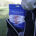 Wild Golf Wood Bamboo Golf Tees 3-1/4" Extra-Thick Red White Blue 50 Pack by Deal US