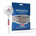 Wild Golf Wood Bamboo Golf Tees 3-1/4" Extra-Thick Red White Blue 50 Pack by Deal US