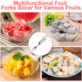 TAOTOP 2PCS Stainless Steel Watermelon Fork Slicer 2-in-1 Portable Silver by Deal US