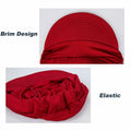 Wimnkuv Soft Bamboo Baseball Cap Women Chemo Hat Wine Red+Khaki One Size by Deal US