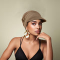 Wimnkuv Soft Bamboo Baseball Cap Women Chemo Hat Wine Red+Khaki One Size by Deal US