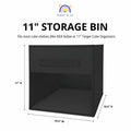 Frankie & Ivy 11 Inch Clear Front Storage Bins Gray 6 Pack Fabric by Deal US