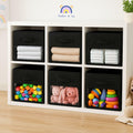 Frankie & Ivy 11 Inch Clear Front Storage Bins Gray 6 Pack Fabric by Deal US