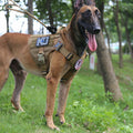 ICEFANG GN1 Reflective Tactical Dog Harness MOLLE Brown Pack of 1 Size XL by Deal US