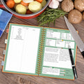 Alltree Recipe Notebook Spiral Organizer 15 Tabs 120 Pages Black 5.5x8.5 by Deal US