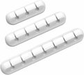 INCHOR Cord Organizer White Silicone 3-Pack Cable Clips (7,5,3 Slots) by Deal US