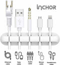 INCHOR Cord Organizer White Silicone 3-Pack Cable Clips (7,5,3 Slots) by Deal US