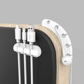 INCHOR Cord Organizer White Silicone 3-Pack Cable Clips (7,5,3 Slots) by Deal US
