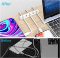 INCHOR Cord Organizer White Silicone 3-Pack Cable Clips (7,5,3 Slots) by Deal US