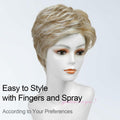 Getshow Mono Top Synthetic Lace Front Wig Layered Hair Light Mixed Blonde by Deal US