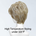 Getshow Mono Top Synthetic Lace Front Wig Layered Hair Light Mixed Blonde by Deal US