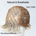 Getshow Mono Top Synthetic Lace Front Wig Layered Hair Light Mixed Blonde by Deal US