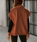 Yozazzy Sherpa Vest Women Sleeveless Fleece Zip Up Rust Size S by Deal US