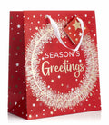 Fifth Ave Kraft Christmas Bags Large 12x10x5 Joy Pack of 12 Holiday Gift by Deal US