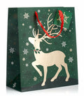 Fifth Ave Kraft Christmas Bags Large 12x10x5 Joy Pack of 12 Holiday Gift by Deal US